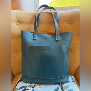 EUC Portland Leather Turquoise Crossbody Tote 🩵